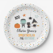 Halloween Spooktacular Kids Verjaardagspapier Bord (Voorkant)