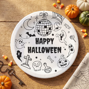Halloween Spooktacular Kostuum Kinderen Verjaardag Papieren Bordje