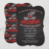 Halloween Spooktacular Neon Witch Pet Party Kaart (Voorkant / Achterkant)