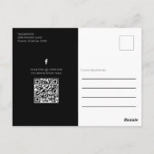 Halloween Spooktacular Owl QR Code Social Media Briefkaart (Achterkant)