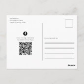 Halloween Spooktacular Owl QR Code Social Media Briefkaart (Achterkant)