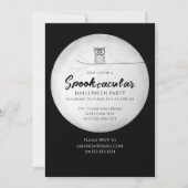 Halloween Spooktacular Owl QR Code Social Media Kaart (Voorkant)