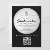 Halloween Spooktacular Owl QR Code Social Media Kaart (Voorkant)