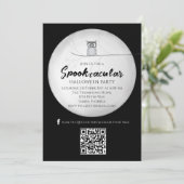 Halloween Spooktacular Owl QR Code Social Media Kaart (Staand voorkant)