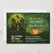 Halloween Spooktacular Party Creepy Haunted House Kaart (Voorkant)