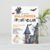 Halloween Spooktacular Party Invitation Kaart (Staand voorkant)