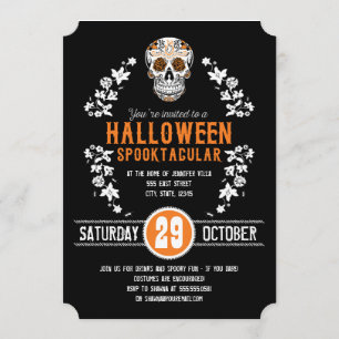 Halloween Spooktacular Party Invitations Kaart