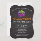 Halloween Spooktacular Party Neon Witch Cauldron I Kaart (Voorkant)