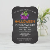 Halloween Spooktacular Party Neon Witch Cauldron I Kaart (Staand voorkant)