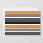 Halloween Spooktacular Party Striped Pattern Kaart (Achterkant)