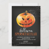 Halloween Spooktacular Pumpkin Invitation Kaart (Voorkant)