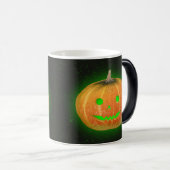 Halloween Spooktacular Pumpkin Smile Groen Licht Magische Mok (Voorkant rechts)