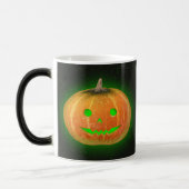 Halloween Spooktacular Pumpkin Smile Groen Licht Magische Mok (Links)