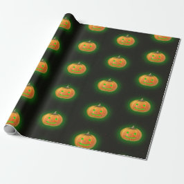 Halloween Spooktacular Pumpkin Smile Pattern Cadeaupapier