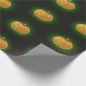 Halloween Spooktacular Pumpkin Smile Pattern Cadeaupapier (Hoek)