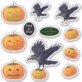 Halloween Spooktacular Pumpkins en Ravens Sticker (Voorkant)