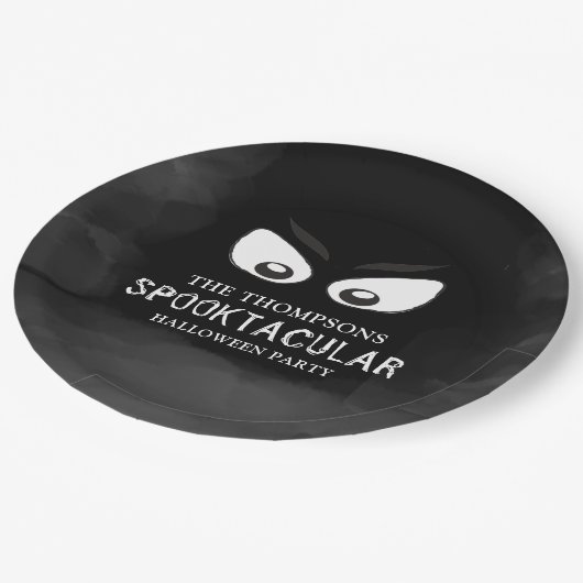 Halloween Spooktacular Scary Spooky Ghost Eyes Papieren Bordje (Gekanteld)