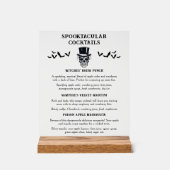  Halloween Spooktacular Signature Cocktail Acryl Bord (Voorkant)