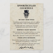  Halloween Spooktacular Signature Cocktail Menu (Voorkant)