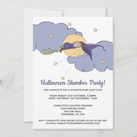 Halloween Spooktacular Slumber Party Kaart (Voorkant)