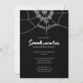 Halloween Spooktacular Spider QR Code Social Media Kaart (Voorkant)