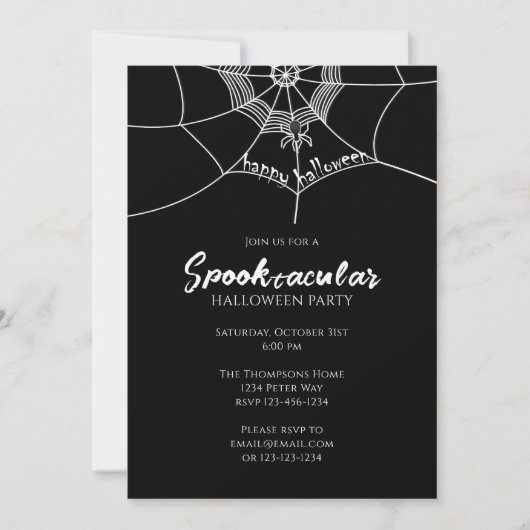 Halloween Spooktacular Spider Web QR Code Map Kaart (Voorkant)