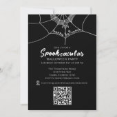 Halloween Spooktacular Spinneweb QR Code Kaart (Voorkant)