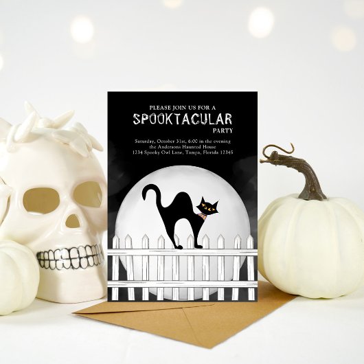 Halloween Spooktacular Spooky Black Cat Kaart