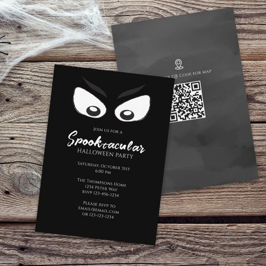 Halloween Spooktacular Spooky Ghost QR Code Map Kaart