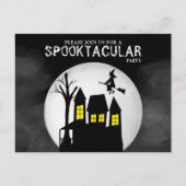 Halloween Spooktacular Spooky Haunted House Witch Briefkaart (Voorkant)