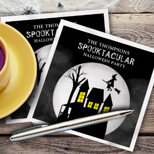Halloween Spooktacular Spooky Haunted House Witch Servet