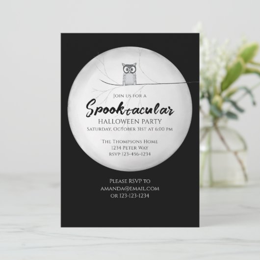 Halloween Spooktacular Spooky Owl QR Code Map Kaart (Staand voorkant)