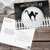 Halloween Spooktacular Spooky Whimsical Black Cat Briefkaart