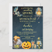 Halloween spooktacular verjaardagsfeest kaart (Voorkant)
