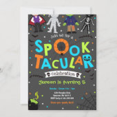 Halloween spooktacular verjaardagsuitnodiging kaart (Voorkant)