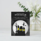 Halloween Spooktacular Witch Haunted House Kaart (Staand voorkant)
