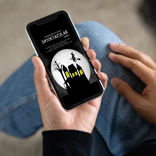 Halloween Spooktacular Witch Haunted House Kaart