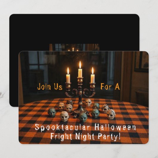 HALLOWEEN SPOOKTOCHT KAART (Voorkant / Achterkant)