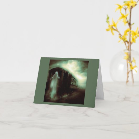 Halloween - spooktrein 1 kaart (Gele Bloem)