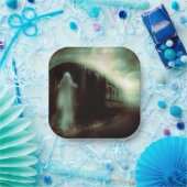 Halloween - spooktrein 1 papieren bordje (Feest)