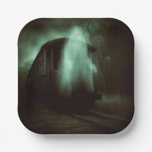 Halloween - Spooktrein 2 Papieren Bordje