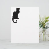 Halloween, Spooky Art Nouveau Black Cat (Staand voorkant)