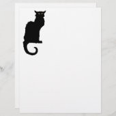  Halloween, Spooky Art Nouveau Black Cat (Voorkant / Achterkant)