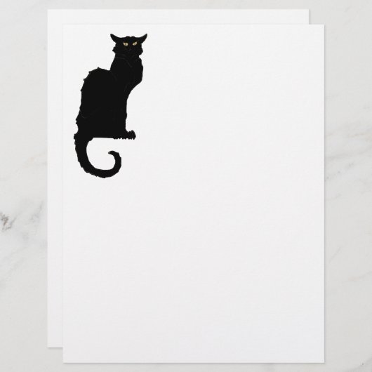 Halloween, Spooky Art Nouveau Black Cat (Voorkant / Achterkant)