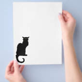 Halloween, Spooky Art Nouveau Black Cat Flyer (Hand)