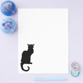 Halloween, Spooky Art Nouveau Black Cat Flyer (Enkel)