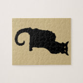  Halloween, Spooky Art Nouveau Black Cat Legpuzzel (Horizontaal)