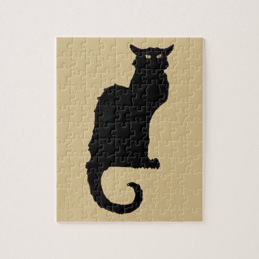  Halloween, Spooky Art Nouveau Black Cat Legpuzzel (Verticaal)