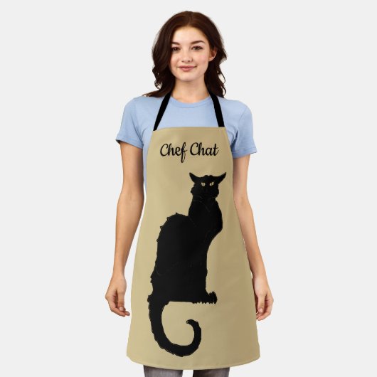  Halloween, Spooky Art Nouveau Black Cat Schort (Gedragen)