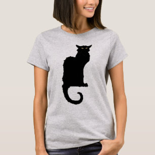  Halloween, Spooky Art Nouveau Black Cat T-shirt